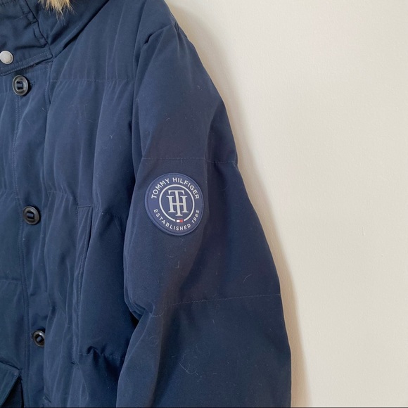 Tommy Hilfiger Long Snorkel Navy Artic Hooded Coat Parka - Picture 9 of 14